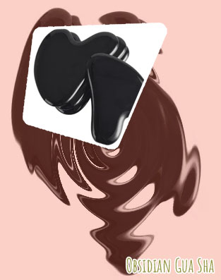 Gua sha obsidian