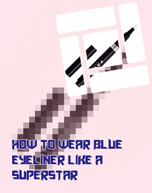 Navy blue liquid eyeliner